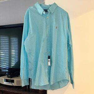 Ralph Lauren men’s collars long sleeve light blue XXL